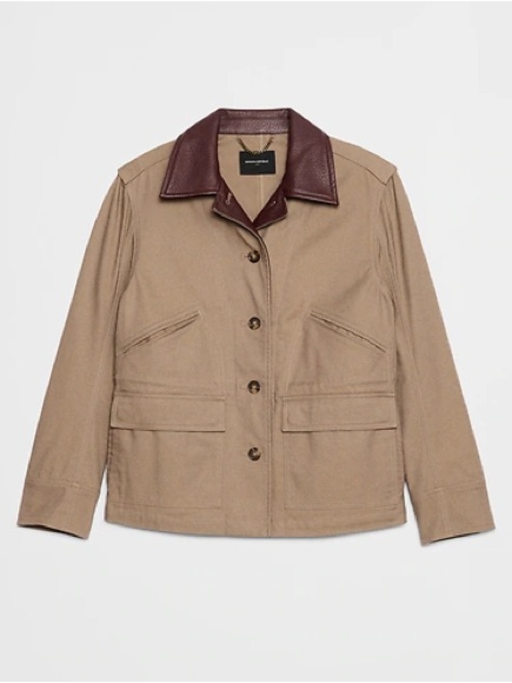 Banana Republic canvas barn jacket woodland taupe large
